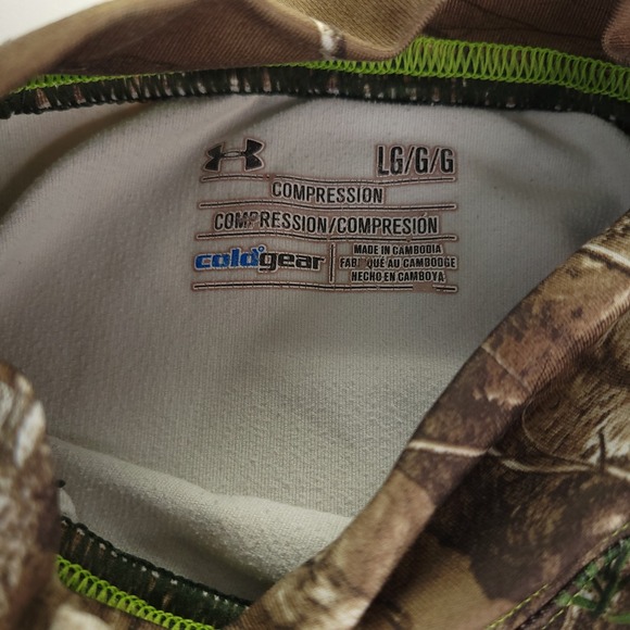 Under Armour Compression Shirt Mens L Coldgear Infrared Scent Control Realtree - Picture 4 of 11